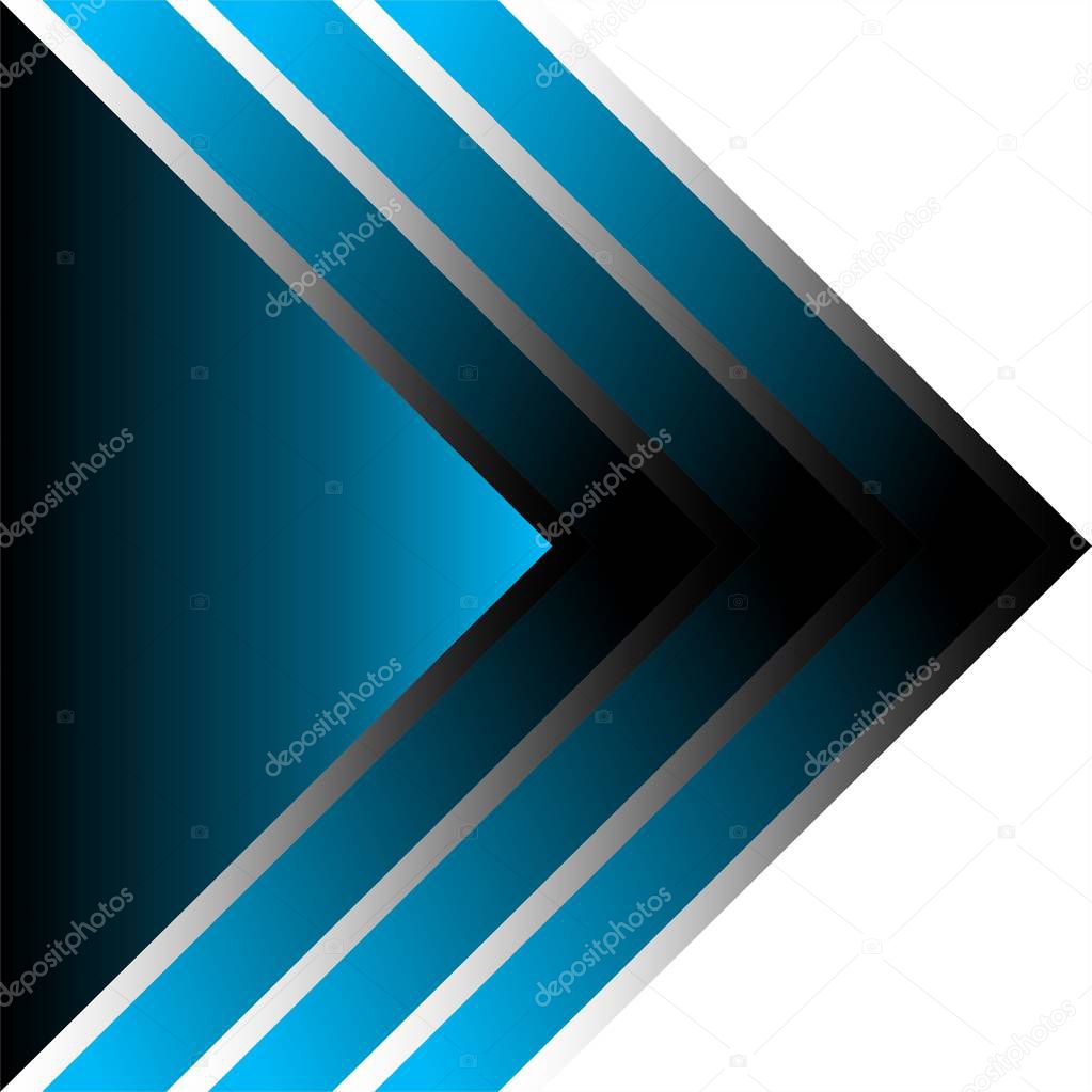 Abstract blue pattern on which the arrow points right or next. Modern futuristic background vector illustration.