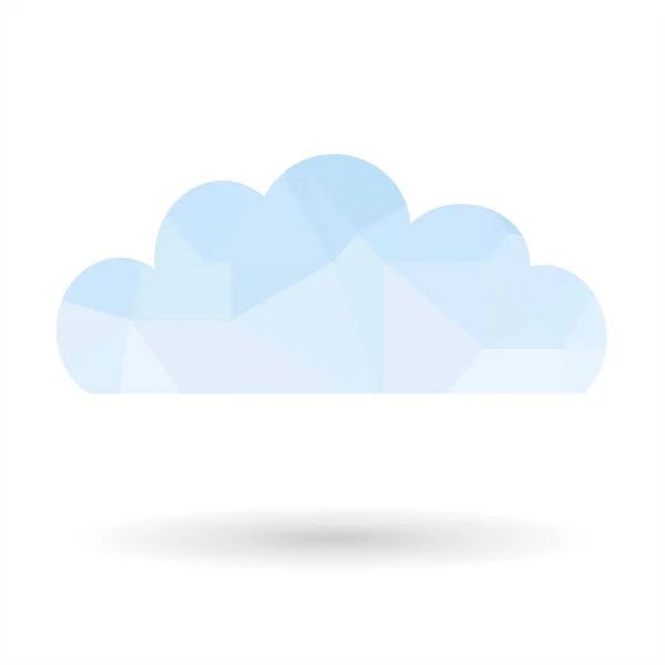 Veelhoekige Cloud Computing Concept Wereld Internetnetwerk Vector Grafische Afbeelding — Stockvector