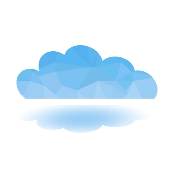 Veelhoekige Cloud Computing Concept Wereld Internetnetwerk Vector Grafische Afbeelding — Stockvector