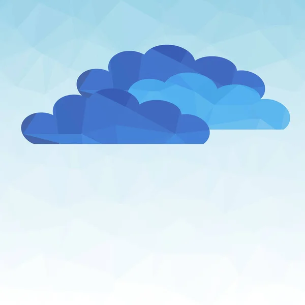 Absztrakt Sokszögű Sky Cloud Kék Mintával Vector Háttér Áll Háromszögek — Stock Vector