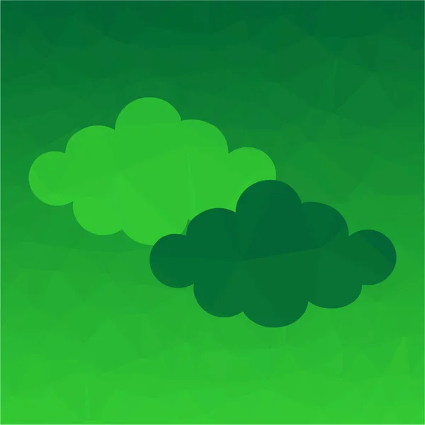 Fondo Verde Polígono Abstracto Con Nube Patrón Compuesto Por Triángulos — Archivo Imágenes Vectoriales