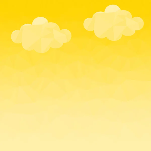 Fondo Amarillo Polígono Abstracto Con Nube Patrón Compuesto Por Triángulos — Vector de stock