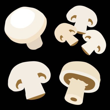 Şampiyonun simgelerini ayarlayın. Ekolojik sebzelerin vektör klipsi. 