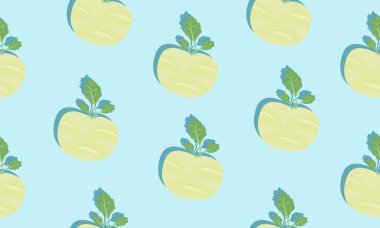 Gölgeli meleklerle kusursuz mavi bir arka plan. Şablon için sebzeli vektör illüstrasyon tasarımı.