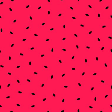 Karpuz pembesi dikişsiz arka plan ve siyah tohumlar. Desen veya şablon için vektör illüstrasyon tasarımı.