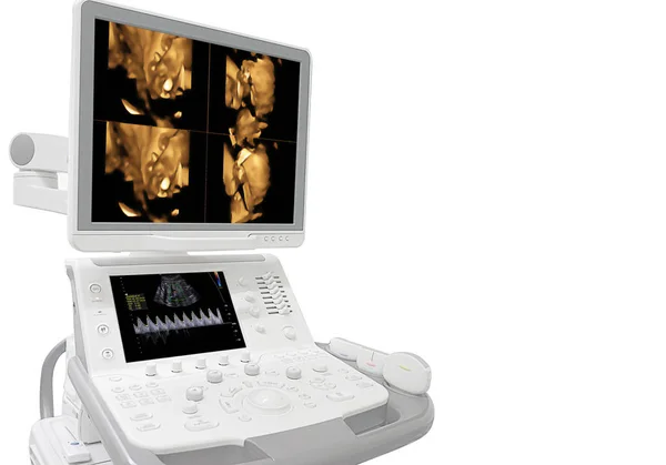 Medische echografie machine met lineaire sondes in een ziekenhuis — Stockfoto