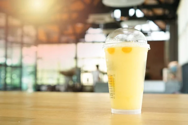 Iced Mangga Cafe Kopi Untuk Minum Minuman Dingin Malam Hari — Stok Foto