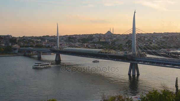 Köprü Haliç — Stok video