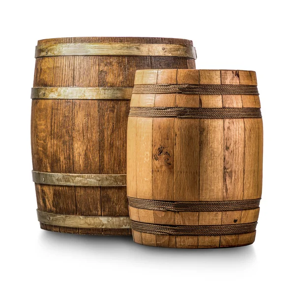 Dos barriles de madera —  Fotos de Stock