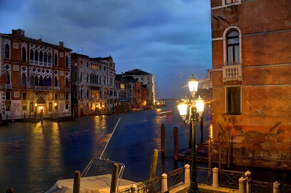Una Noche Tranquila Gran Canal Venecia Hdr — Foto de Stock