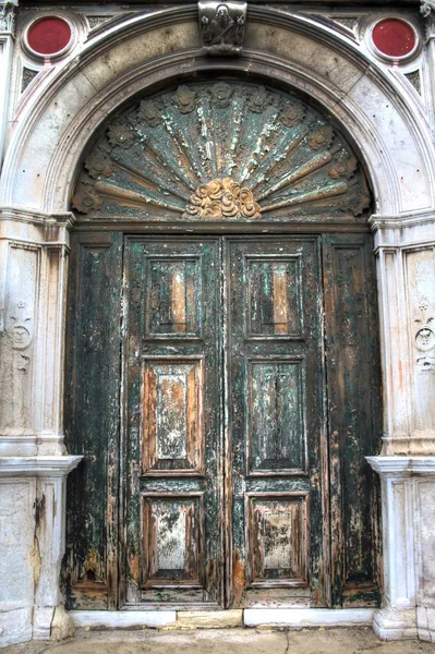 A High Dynamic Range image of a door in Venice Italy.