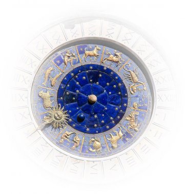 Piazza San Marco Venedik göksel saate.