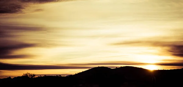 Panoramatický obraz západu slunce nad Sonoranem — Stock fotografie
