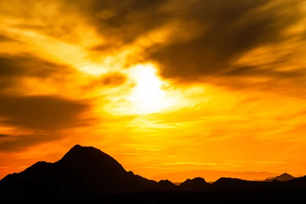 Coucher Soleil Vif Sur Les Montagnes Désert Désert Sonoran Arizona — Photo