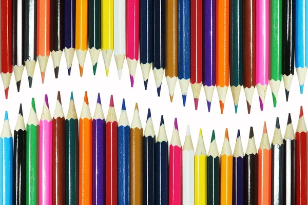 Set of colorful pencils isolated