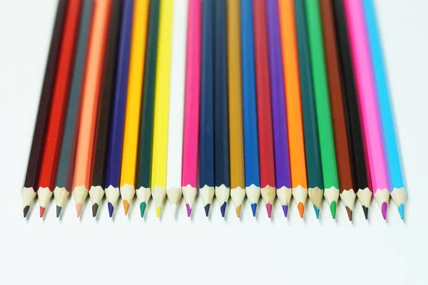 Set of colorful pencils isolated — Stock Photo, Image