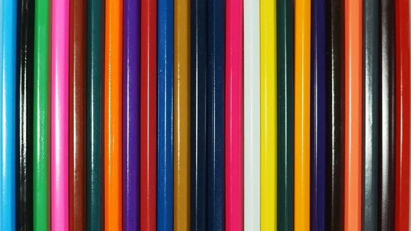 Sada barevných tužek, samostatný — Stock fotografie
