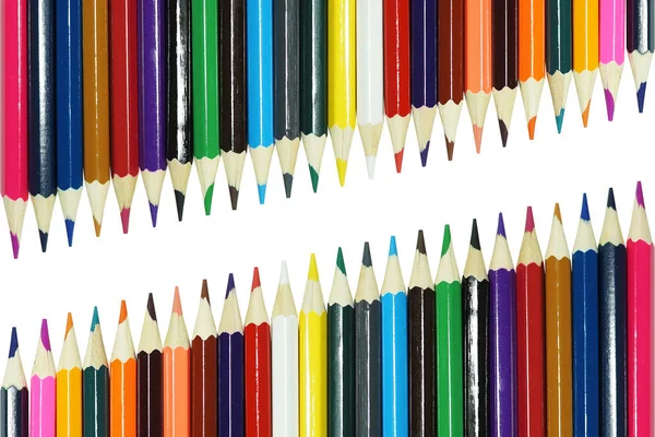 Set of colorful pencils isolated