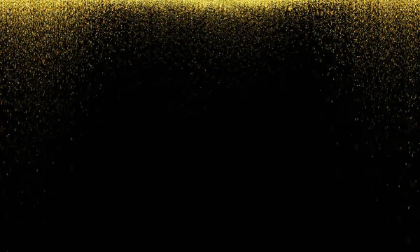 金色的闪光在黑色背景上被孤立 喜庆的叠加纹理 金色五彩纸屑爆炸 — 图库照片