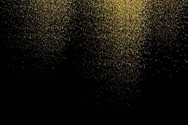 Brilho Ouro Isolado Sobre Fundo Preto Textura Sobreposição Festiva Explosão — Fotografia de Stock