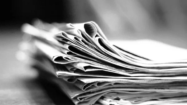 Pilha Jornais Velhos Jornais Diários Empilham — Fotografia de Stock