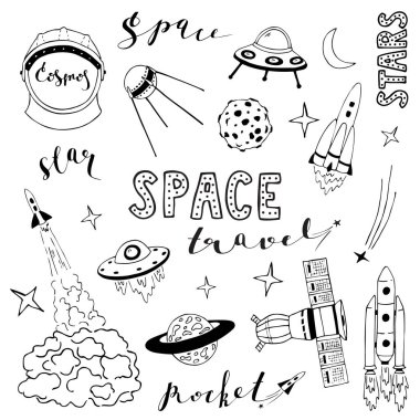 Uzay konulu vektör öğeleri kümesi.