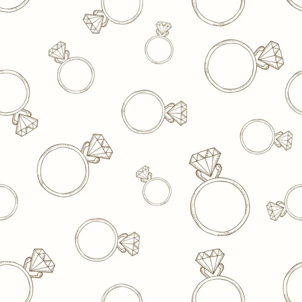 Patrón del anillo de diamantes . — Archivo Imágenes Vectoriales