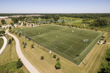 Çoklu kullanım playfield havadan görünümü