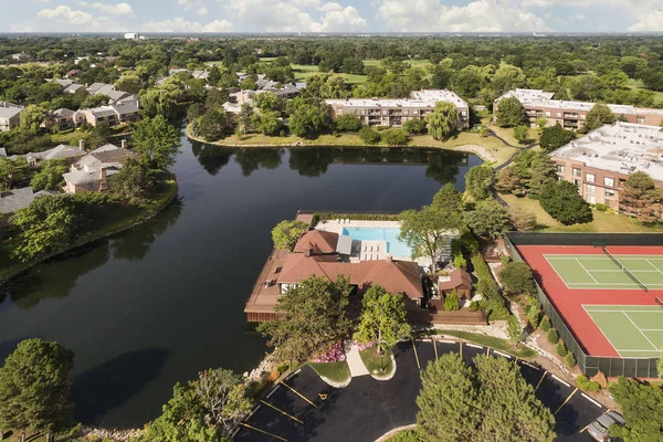 Luchtfoto van oude boom in Northbrook, Il — Stockfoto