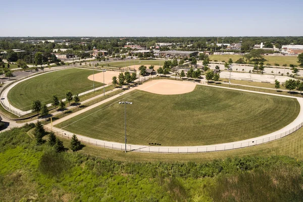 Vista aérea do complexo de beisebol — Fotografia de Stock