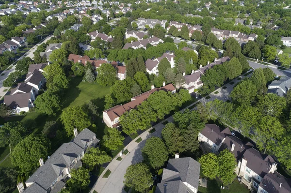 Suburban Townhouse Neighborhood Aerial — Stock Photo, Image