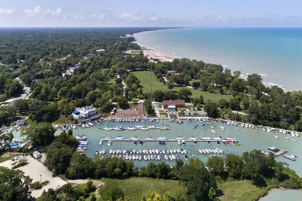 Wilmette liman ve Michigan Gölü kıyı
