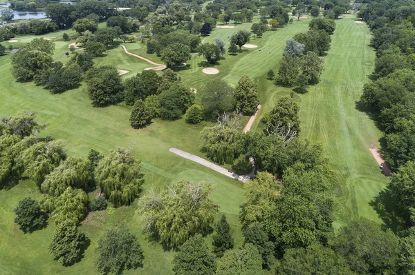 Vista aérea do campo de golfe — Fotografia de Stock