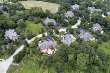 Suburban'ı havadan lüks ev mahalle