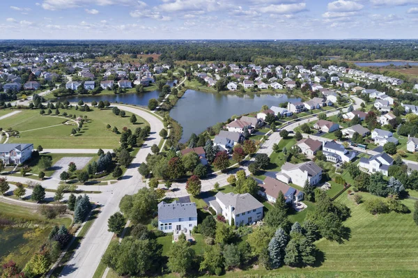 Letecký pohled na rezidenční komunity — Stock fotografie