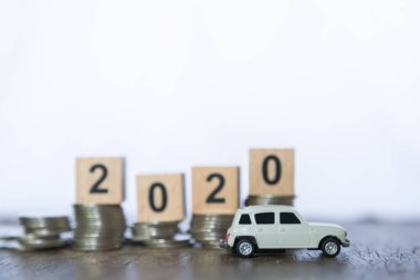 2020 yılbaşı işi, para ve finans konsepti. Yakın çekim 