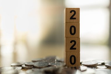 2020 Yeni Yıl, İş, Tasarruf ve Planlama Konsepti. Yaklaş.