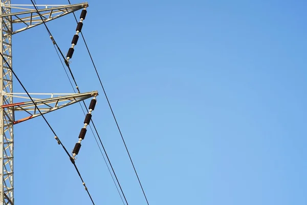 High voltage electric poles — Stock Photo, Image