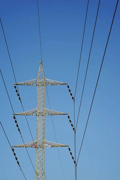 High voltage electric poles — Stock Photo, Image