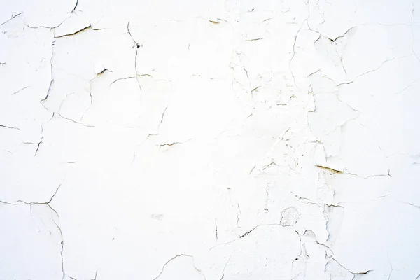 Knäckt textur på en vit vägg. — Stockfoto