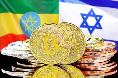 Etiyopya ve İsrail bayraklarında Bitcoins