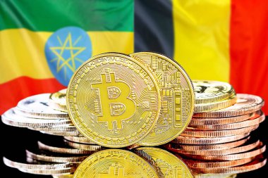 Etiyopya ve Belçika bayraklarında Bitcoins