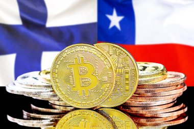 Finlandiya ve Şili bayrak geçmişi üzerine Bitcoins