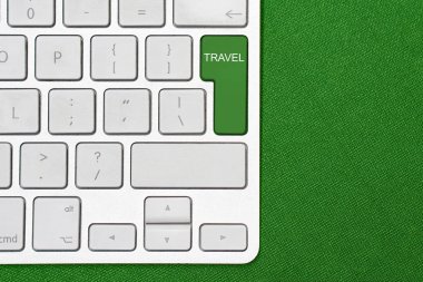 Kelime Travel ile bilgisayar klavyesi.