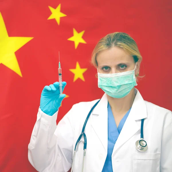 Influensa från coronavirus, förebyggande av pandemisk virusinfektion. Virus i Kina. — Stockfoto