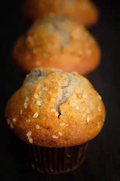 Detailní záběr borůvky muffin — Stock fotografie