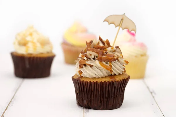 Nahaufnahme Cupcakes sind wunderschön — Stockfoto