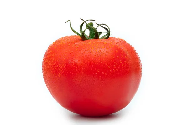 Frische reife Tomaten auf weißem Hintergrund, — Stockfoto