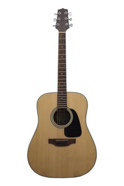 Gitar üzerinde beyaz izole bir klasik araçtır.