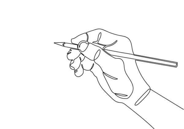 鉛筆で手描き線の一本の連続線画 — ストック写真